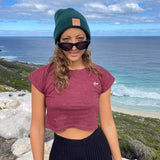 Yena | low blow Womens Crop Tee