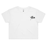 Yena | half cut  Womens Crop Tee